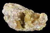 Yellow Cubic Fluorite Crystal Cluster with Quartz - Morocco #159965-1